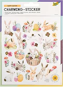 folia 18213 – Charming Sticker, Spring II, 38 Sticker, in verschiedenen Motiven, einfach von der Folie abzuziehen