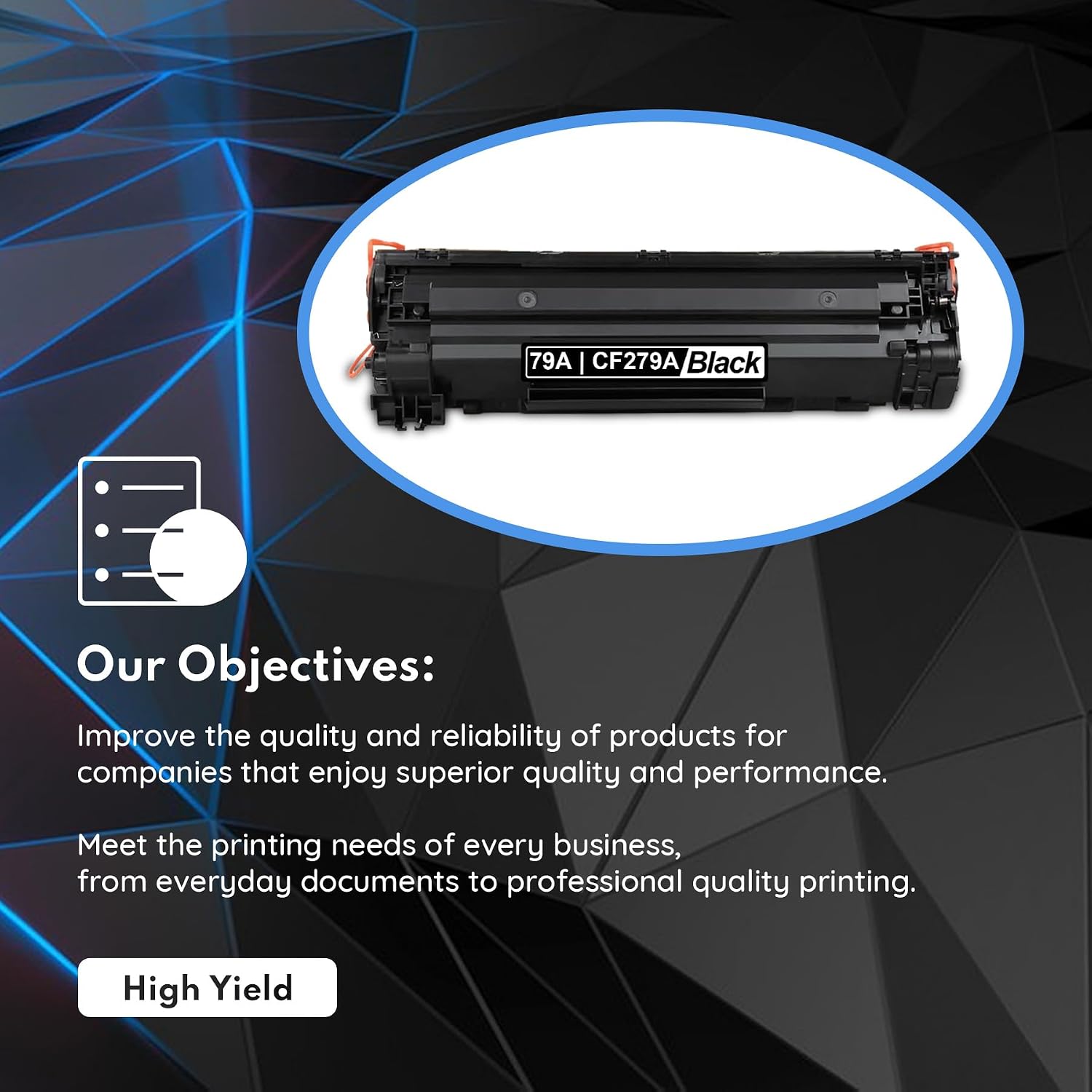 4 Pack 79A Black Toner Cartridge: Compatible Replacement for HP 79A CF279A Laser Pro M12w M12a; Laser Pro MFP M26nw M26a Printer | CF279A