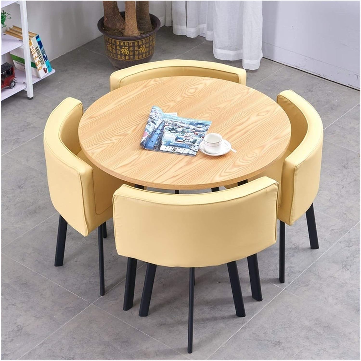Simple Table and Chair Living Room Balcony Leisure Table Office Reception Negotiation Table Coffee Shop Hotel Lounge (Color : B)