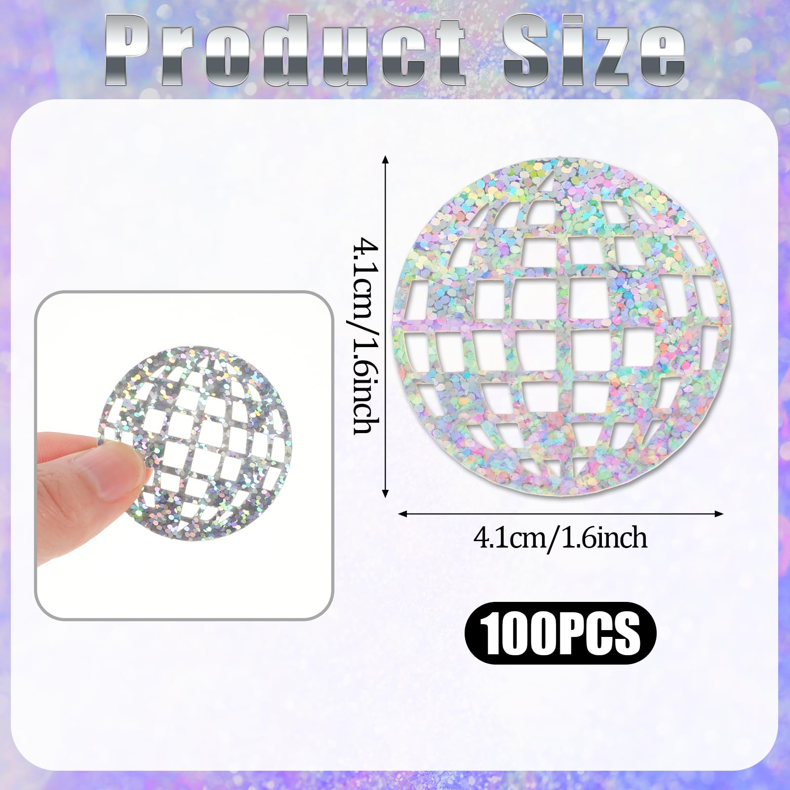 60 Stück Disco-Kugel-Konfetti – Glitzer-Tischstreu Für Partys, 4x4 Cm, Mehrfarbig