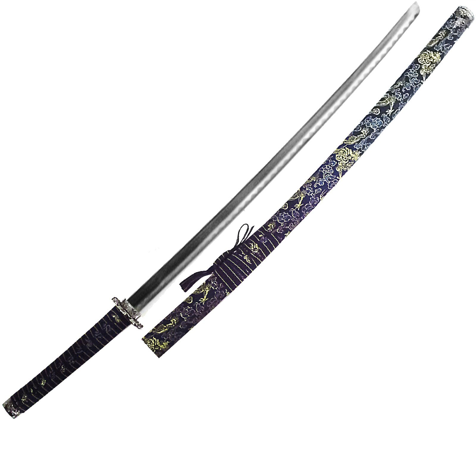 Katana Spada Giapponese in Plastica Blu per Arredamento