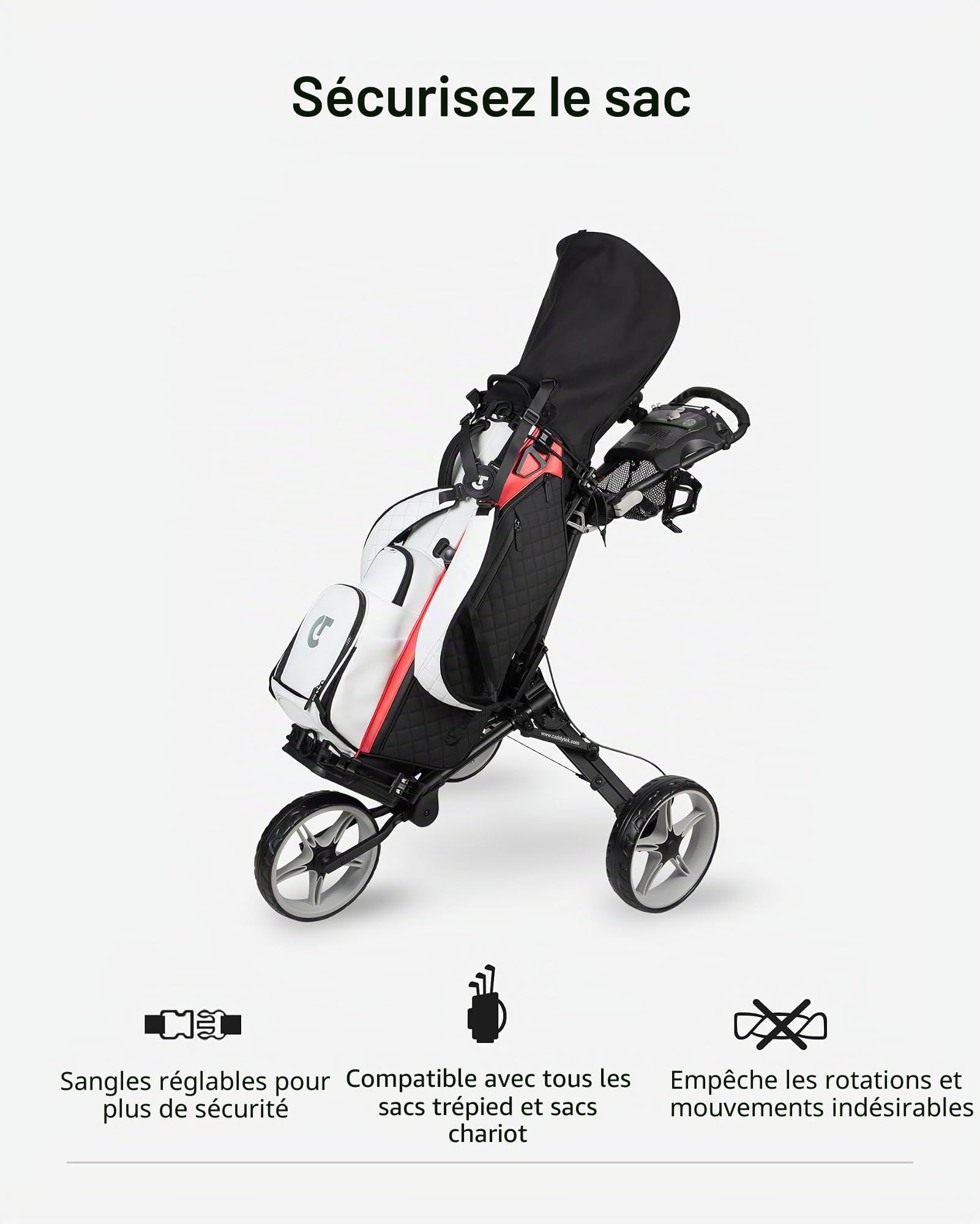 Caddytek CaddyLite Compact Semi-Auto Folding and Unfolding Golf Push Cart