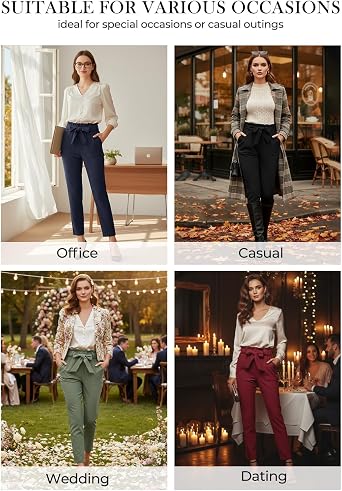 GRACE KARIN Women Work Pants, High Waist Dressy Trousers Business Casual
