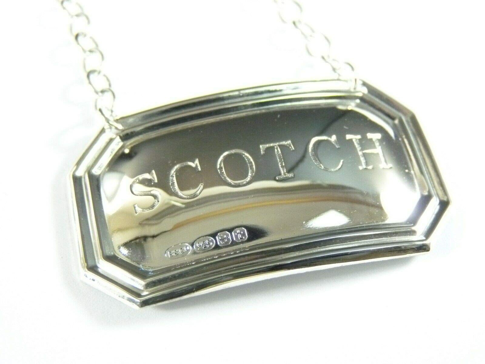 Broadway SilversmithsNEW Sterling Silver DECANTER/Wine Label - SCOTCH - Boxed