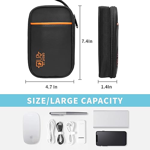 Miniatura 4 de Lcsmaokin Organizador de viaje electrónico bolsa de almacenamiento electrónica portátil impermeable para almacenamiento de cable de carga pequeño