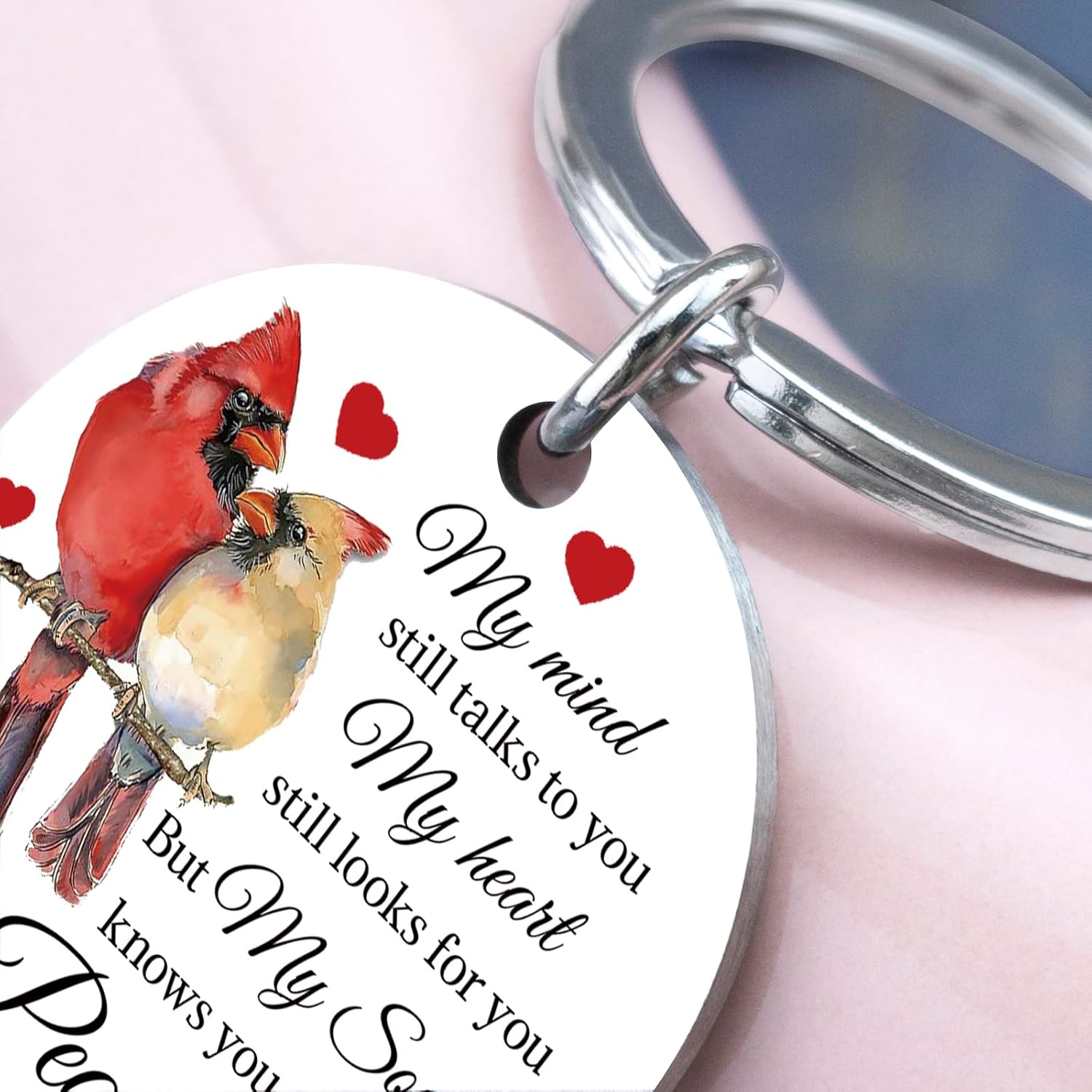 Cardinal Keychain Sympathy Gifts for Loss of Loved One Grief Bereavement Gift for Loss of Father Mother Daughter Son Memorial Present - Image 5