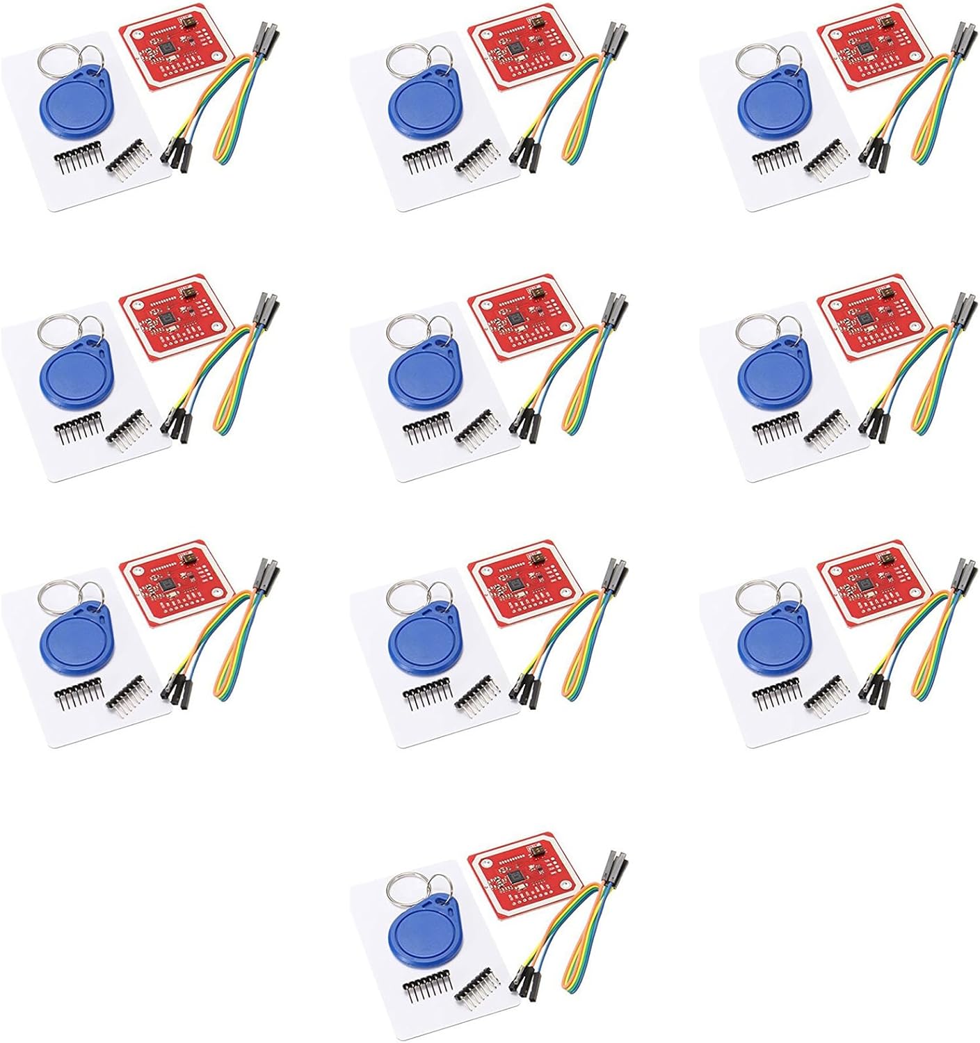 10 Packs PN532 NFC NXP RFID Module V3 Kit,Near Field Communication Reader Module Kit with I2C SPI HSU,S50 White Card,Key Card, Suitable for Arduino,Raspberry Pi,DIY, Smartphones,and Android Phones.