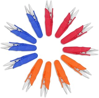 UCEC 12Pk Thread Snips, Yarn Scissors for Crocheting & Embroidery Sewing | Thread Cutter Yarn Scissors for Crocheting, Embroidery & Sewing, Small Sewing Snips for Cutting Threads & Yarn, 12 Pack