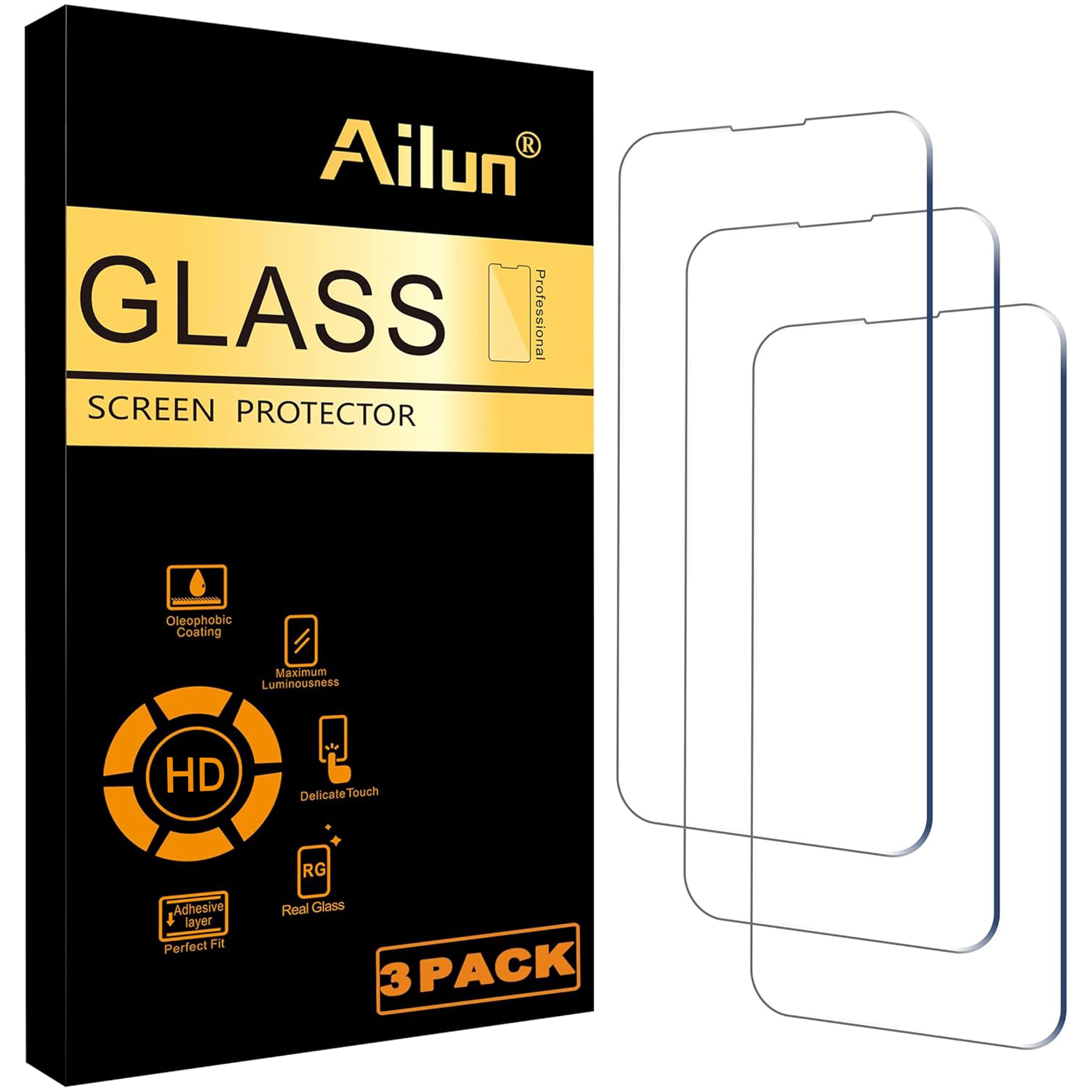 Photo 1 of Ailun Screen Protector for iPhone 14 Plus/14 Pro Max (3 Pack)