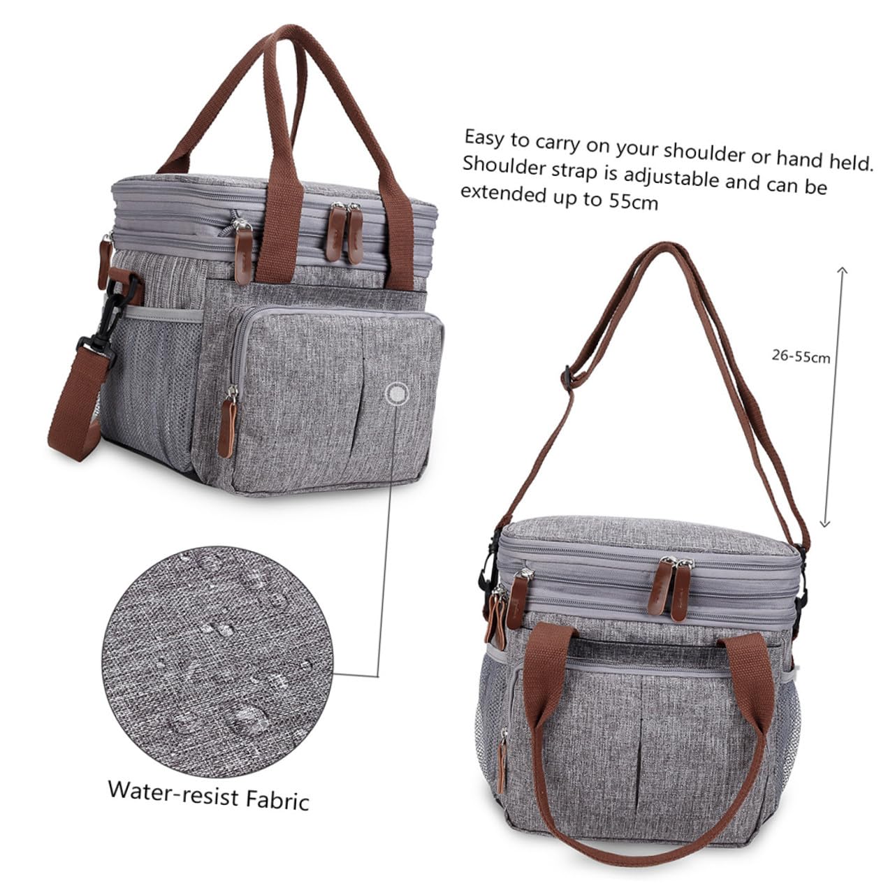 Große Isolierte Lunch Tasche Praktische Wärmehalte Tasche Für Outdoor Picknick Bento Bag Portable Lunchbox