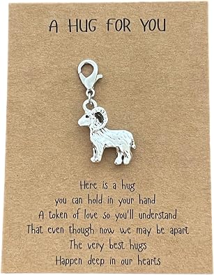 AMOBESTER Farm Animal Goat Clip on Charms for Bracelet Necklace Zipper Pull Goat Lover Jewelry