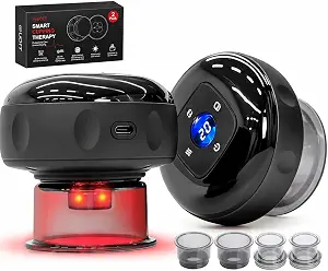 UOTT 20 Levels Cupping Kit for Massage Therapy, 5-in-1 Dynamic Cupping Set with Heat and Red Light
