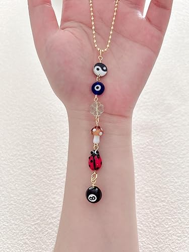 Adorno colgante de mal de ojo Good Lucky Days para el espejo retrovisor del coche