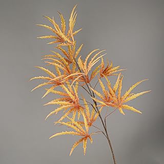 EDONQIAOD Artificial Flocking Chicken feet, Maple Leaves, Large Branches, Peacock Wood, Plastic Leaves, Home Wedding Decoration, Floral Flowers, Fake Flowers