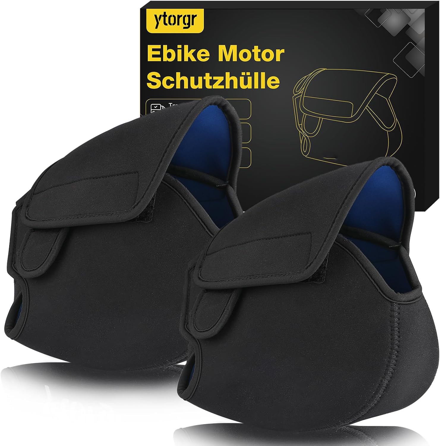 ytorgr 2 Stück Ebike Mittelmotor Schutzhülle Regenschutz Ebike Motorabdeckung Motor Schutz Fahrradträger Transportschutz