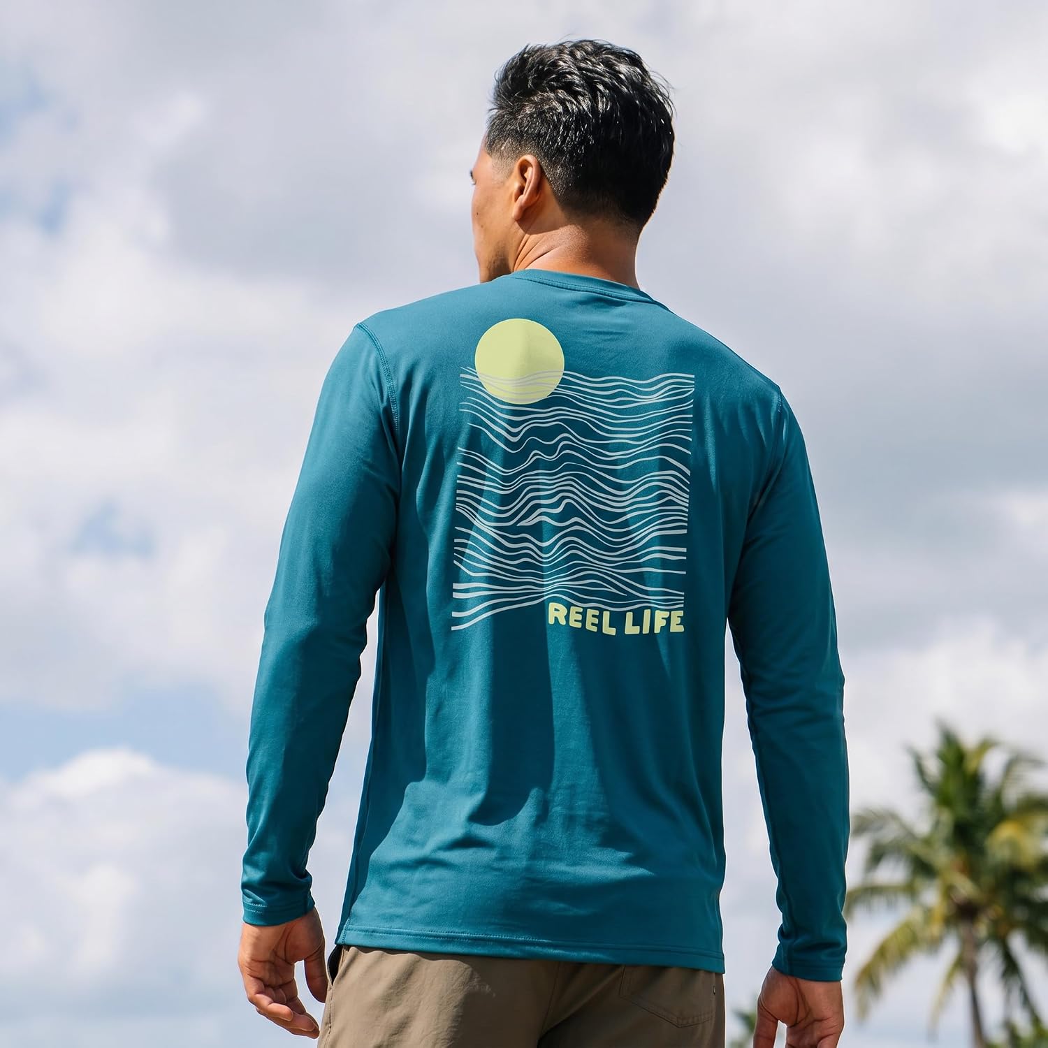 Reel Life UV Long Sleeve – Jax Beach Men’s Long Sleeve Sun Protection Shirt, Lightweight Quick-Dry UPF 50+ Performance Shirt