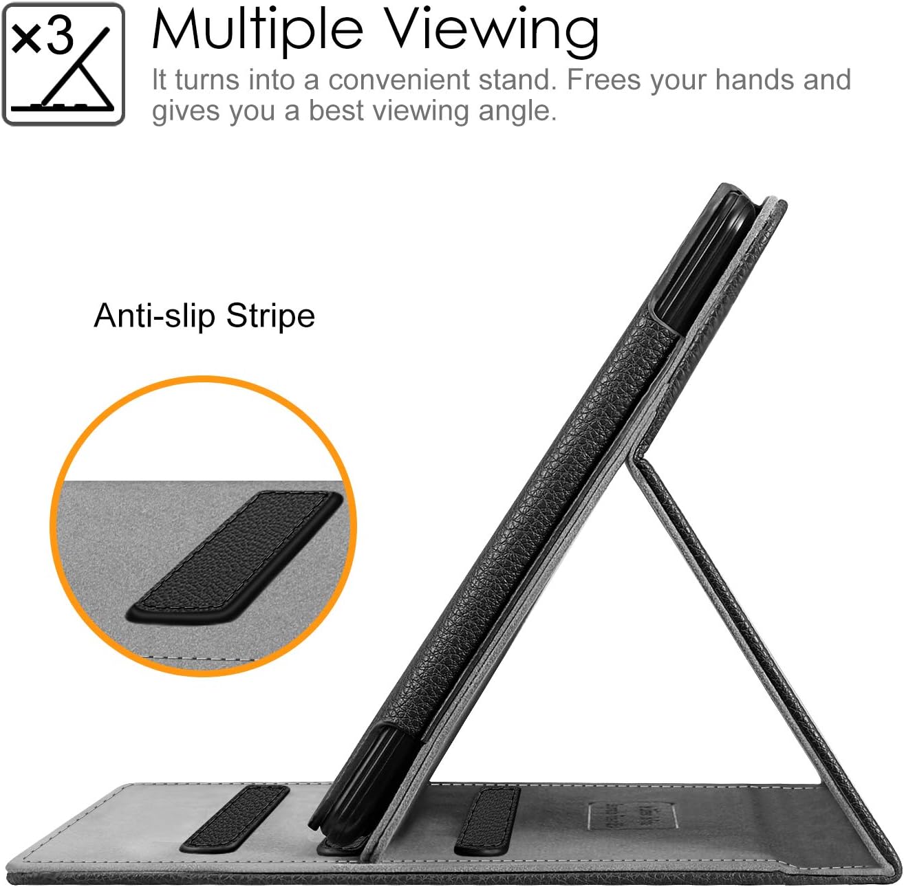 Fintie Case for Vankyo MatrixPad Z4 / Z4 Pro 10 inch Tablet - [Hands Free] Multiple Angle Viewing Folio Smart Stand Cover with Pocket, Pencil Holder for 10.1" MatrixPad Z4 / Z4 Pro (Black)