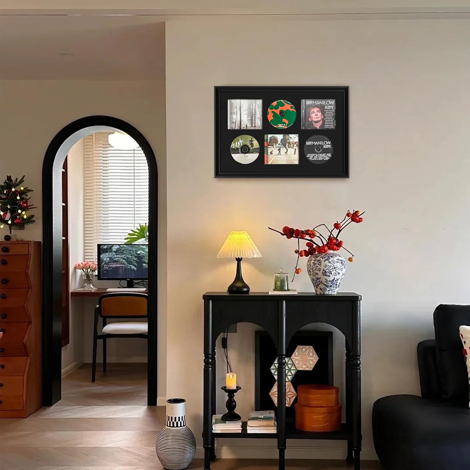 CD Case,DVD Holder,CD/DVD Display Frame,DVD Album Cover Frames Organizer Shelf,CD Record Frames for The Wall,DVD Signed Record Storage Display Box Home Decor Desktop Applicable to Game, Record,Disc