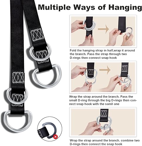 Miniatura 6 de Columpio de madera para colgar, asiento de columpio de 20 x 10 x 1.4 pulgadas, columpio de árbol para adultos y niños, columpio de interior con