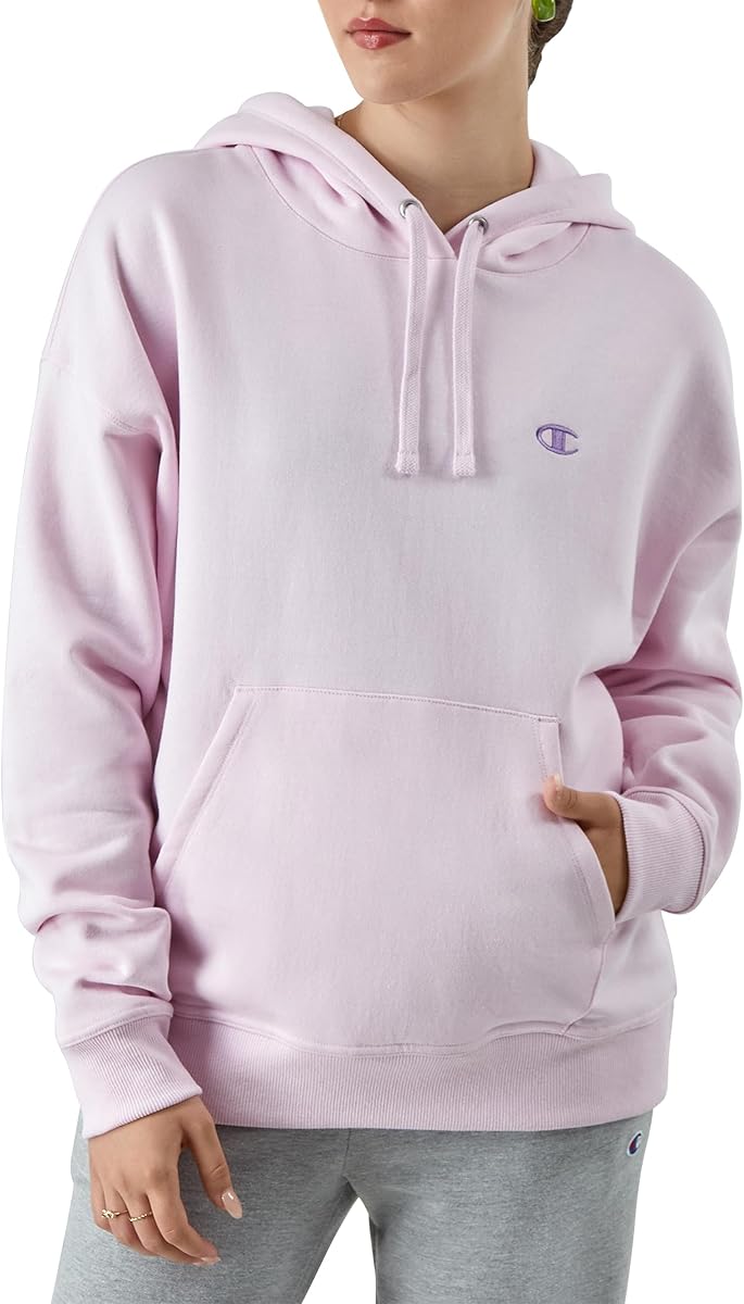 Women's Powerblend Fleece Hoodie, Left Chest Script