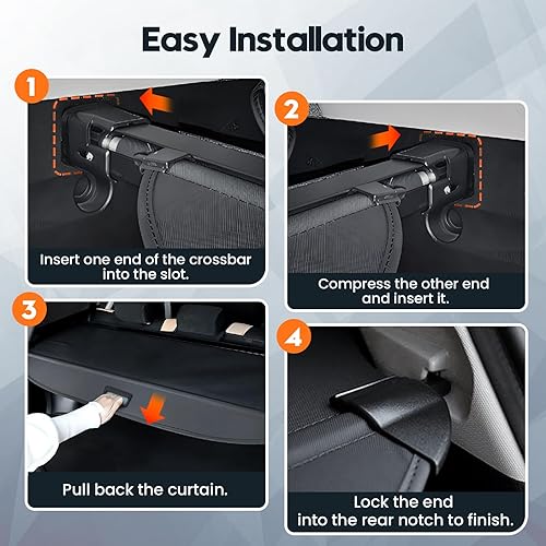 Miniatura 144 de Powerty Cubierta de Carga para Accesorios Kia Sportage 2023-2025 2026, Textura de Lona Cubierta Retráctil para Maletero Trasero de Carga de Equipaje