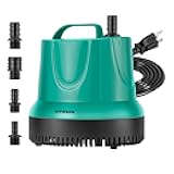VIVOSUN 660GPH 40W Submersible Pump for Fish Tank, Pond, Aquarium, Hydroponic Systems with 5ft Power Cord and 4 Nozzles Blue