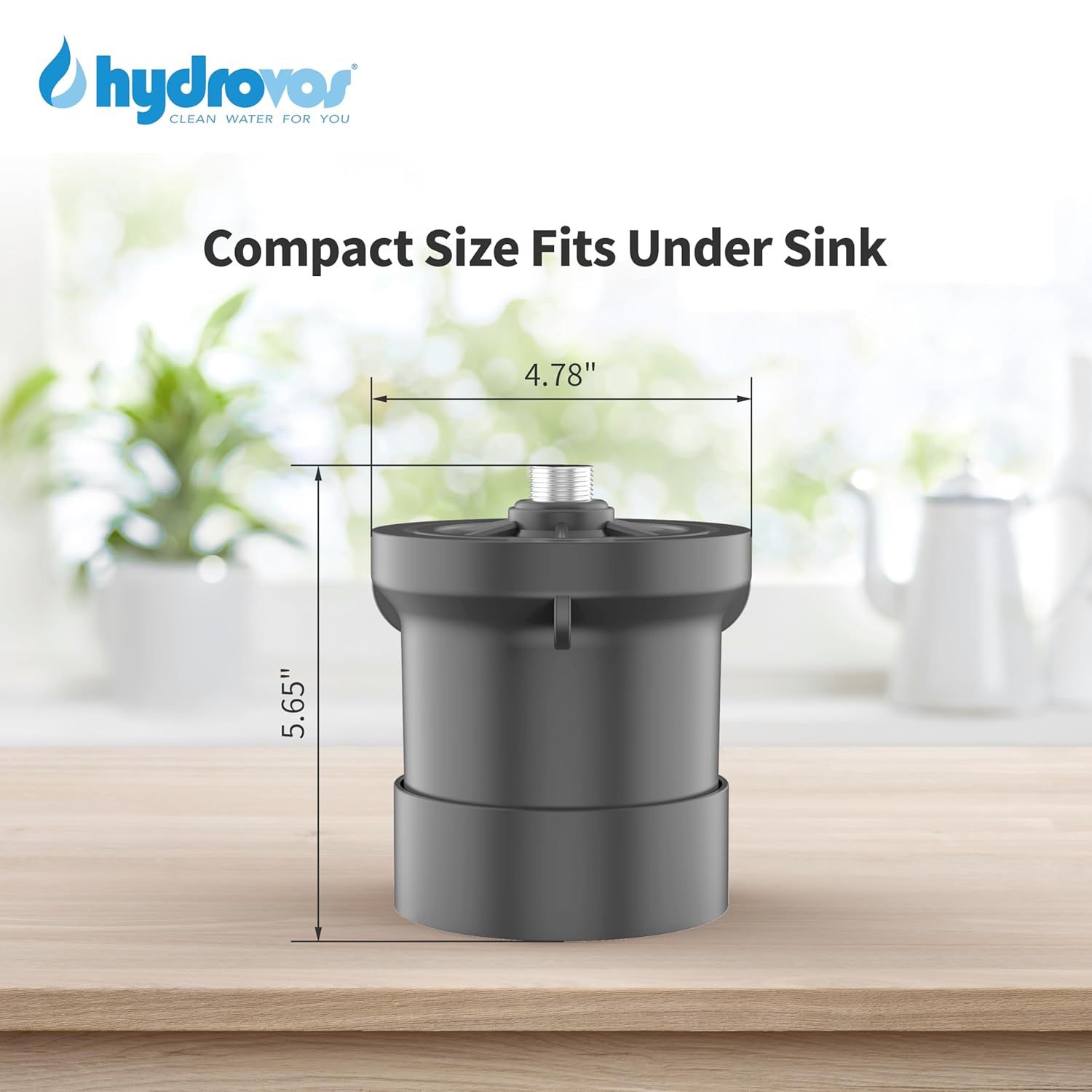 Hydrovos Mini Water Pressure Tank for Tankless Reverse Osmosis System, Use with All Refrigerator Ice Makers, Fits 1/4" Water Tubing, Uninterrupted Flow of Water, Eliminates delay from Tankless RO