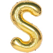 Folyo Balon S Harfi Helyum Balon 36 Cm Gold Renk - S Harf
