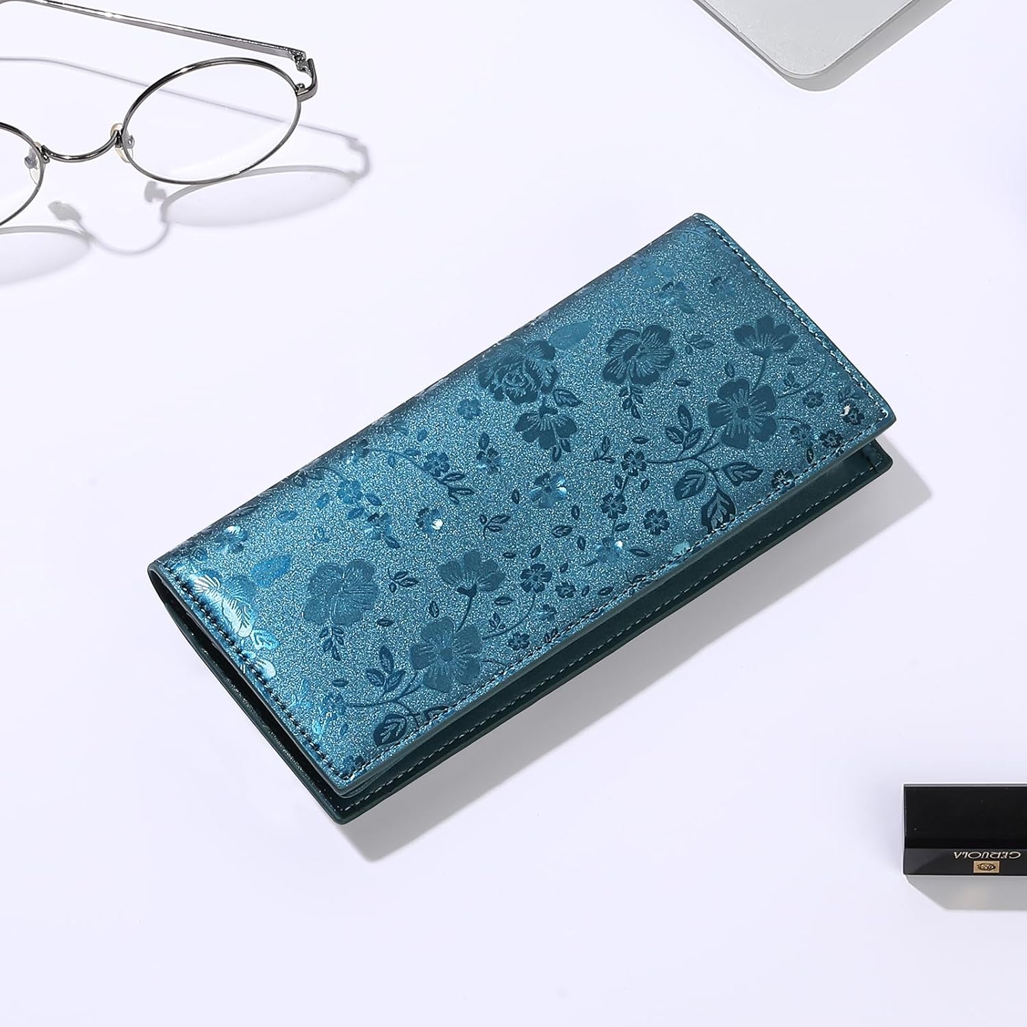 GOIACII Wallets for Women RFID Blocking Ultra Slim Leather Credit Card Holder Clutch - Image 2