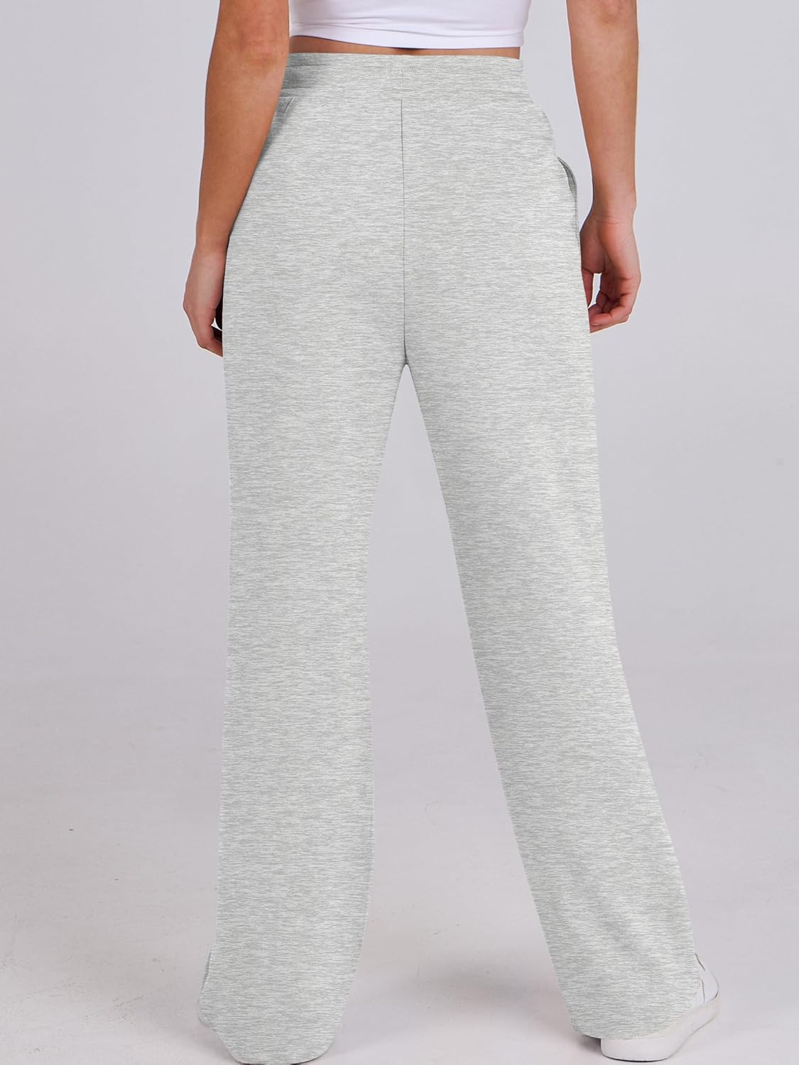 ANRABESS Women's Wide Leg Sweatpants High Waist Baggy Flared Pants Drawstring Athletic Joggers Sweat Pants - Image 3