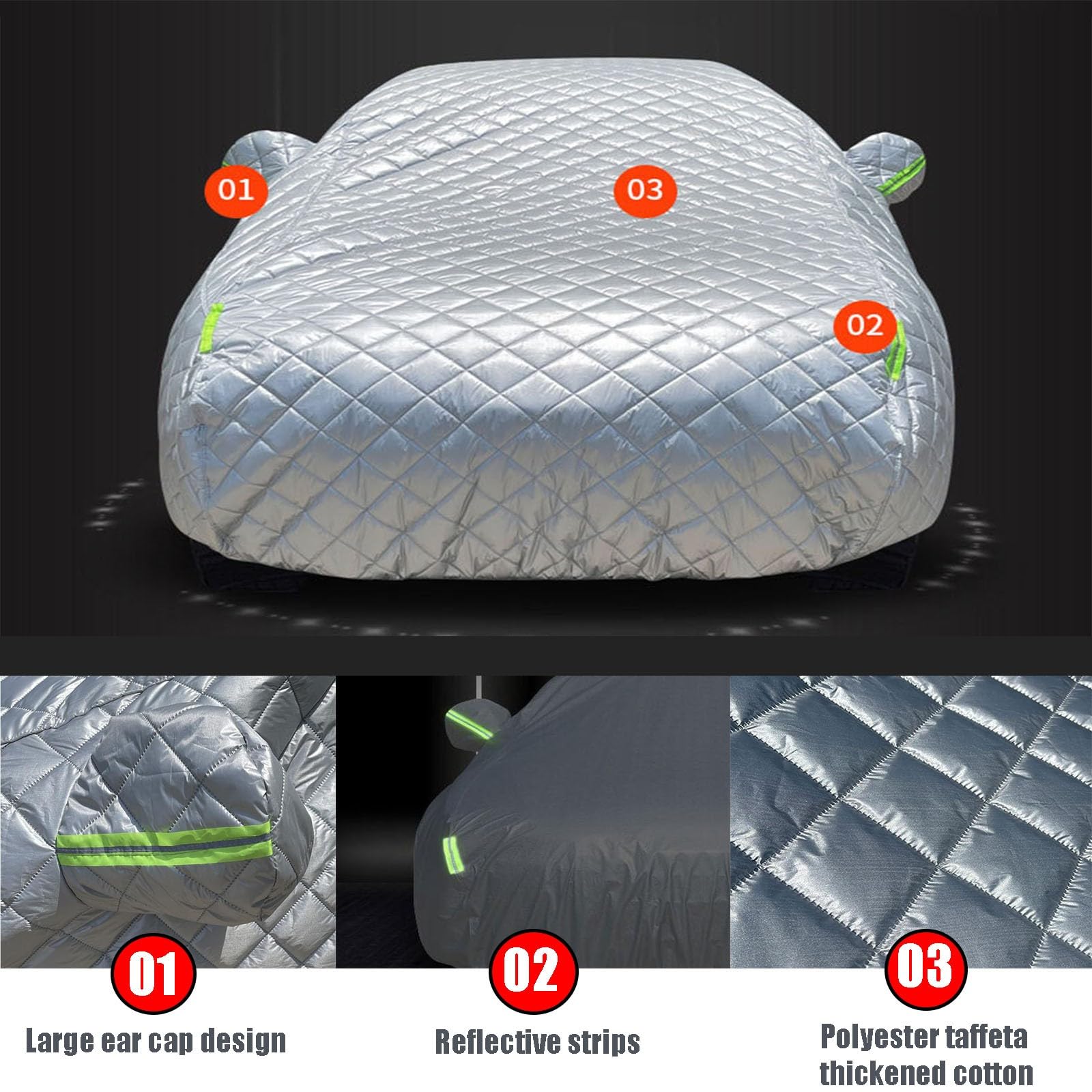 Telo Copriauto Audi RS6 C6 2008-2010 - Impermeabile, Antigrandine, Antivento, Per Tutte Le Stagioni, Con Cerniera Laterale