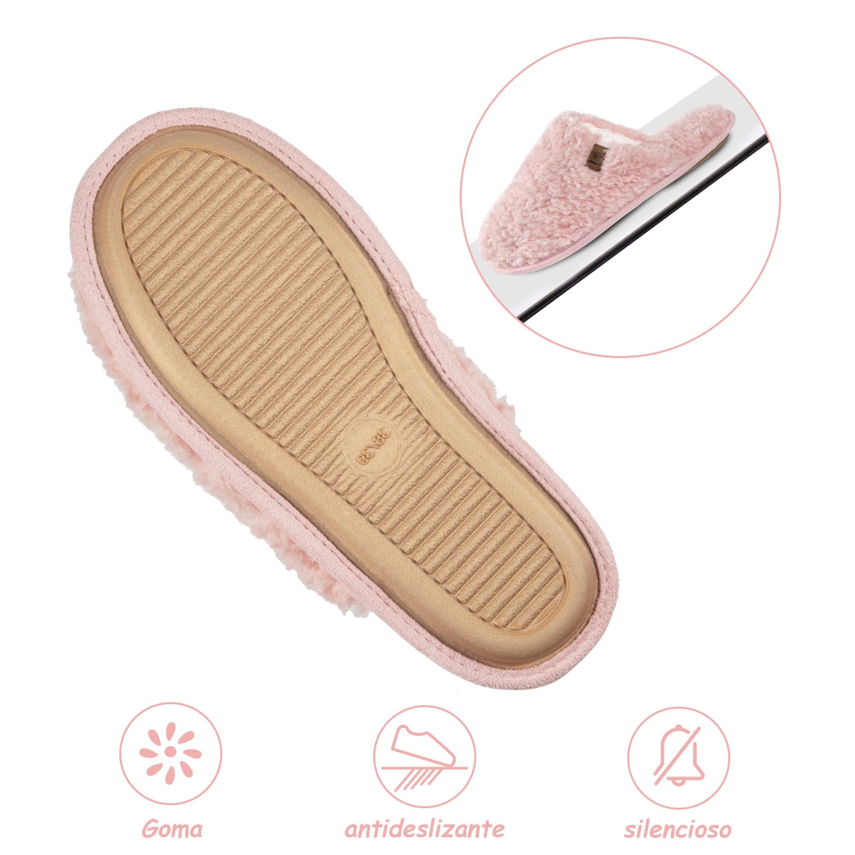 Wostock Ciabatte Donna Invernali Pantofole Donna Invernali Memory Foam Antiscivolo Comode per Ragazze per Interni ed Esterni