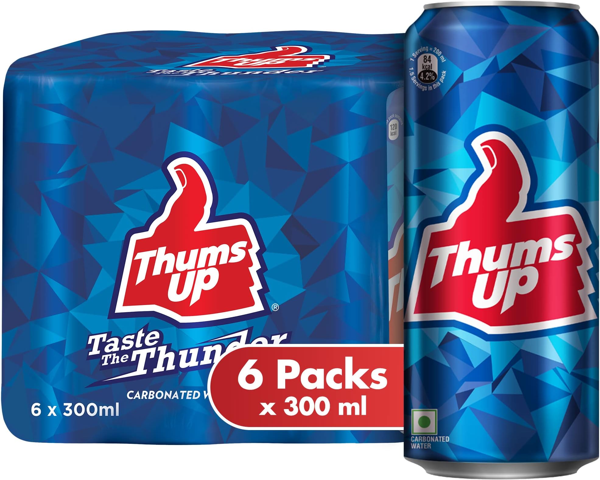 Cola Cold Drink | Soft Drink With Strong Taste | Spicy & Fizzy Cold Drink | Recyclable Can, 300 Ml (Pack Of 6)