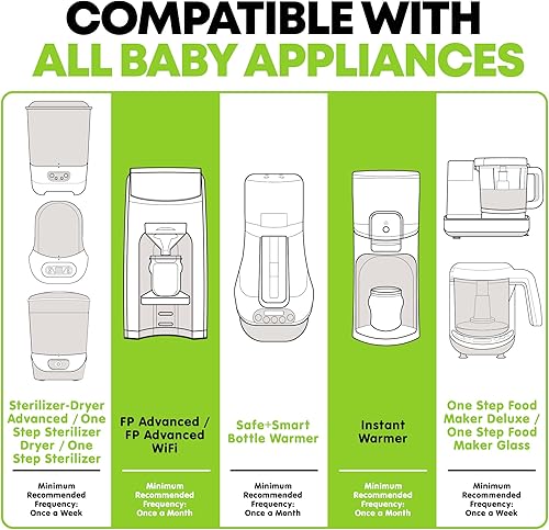 Miniatura 6 de Paquete de 2 Desincrustante para esterilizador de biberones  Descalcificador de electrodomésticos para bebés  Fabricado en Estados Unidos  Eficaz