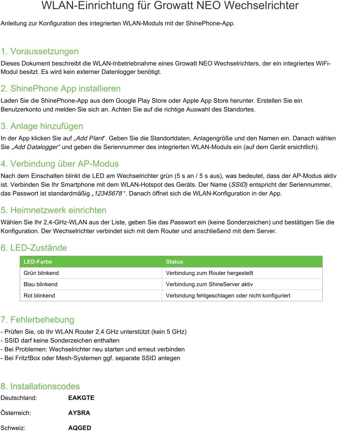 Growatt NEO 2000M-X2 Wechselrichter 2kW mit 4MPPT und WiFi für Balkonkraftwerke und Solaranlagen