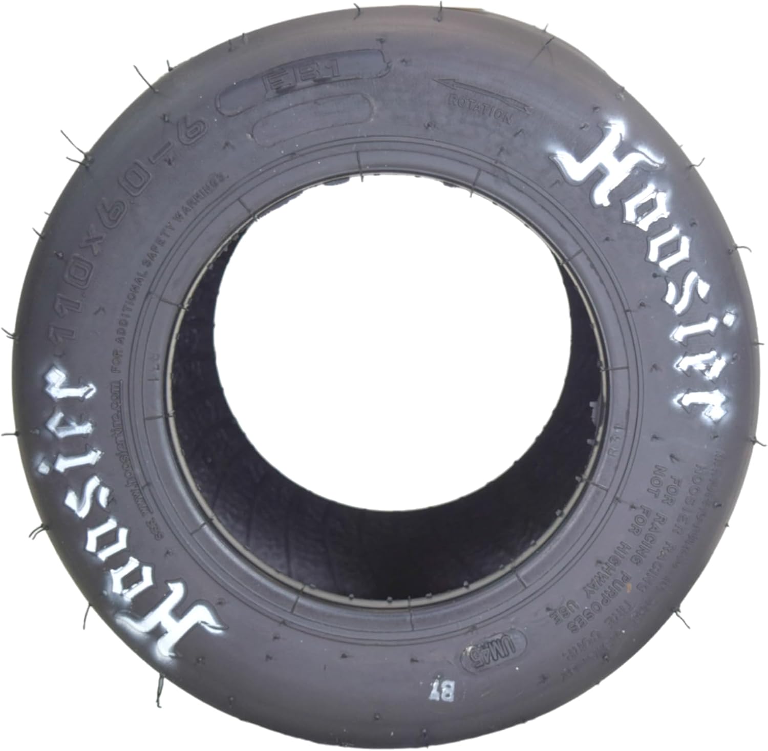 Hoosier 11.0x6.0-6 Slick Tire (12605EB1) for Electric One Wheel Hoverboards, Skateboards, MonoRide, & Unicycles; Fits Onewheel +XR, Onewheel +, Orignal Onewheel, & S Series Models (6.0/11.0-6)