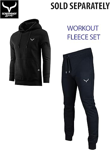 Miniatura 3 de SCREENSHOT Sports Sudadera con capucha y cierre completo para entrenamiento en el gimnasio para hombre
