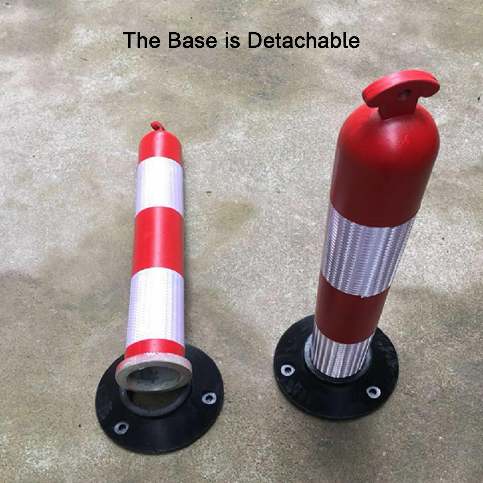 Conos Señalizacion, Conos de Advertencia de Caucho, Base Desmontable. se Puede Conectar a Cadenas y Cintas de Advertencia. Ideal para Estacionamientos y Arcenes (2 PCS)