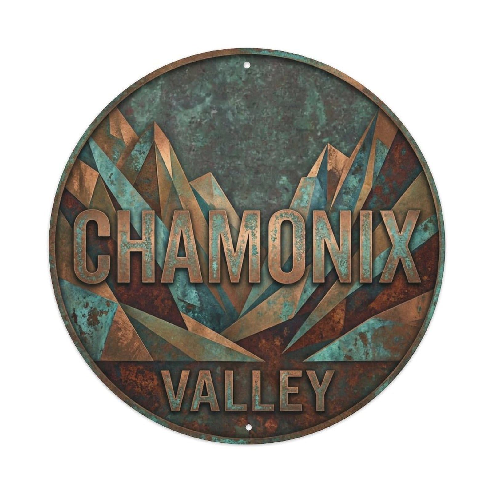 Vintage Travel Chamonix France Valley Metal Tin Sign