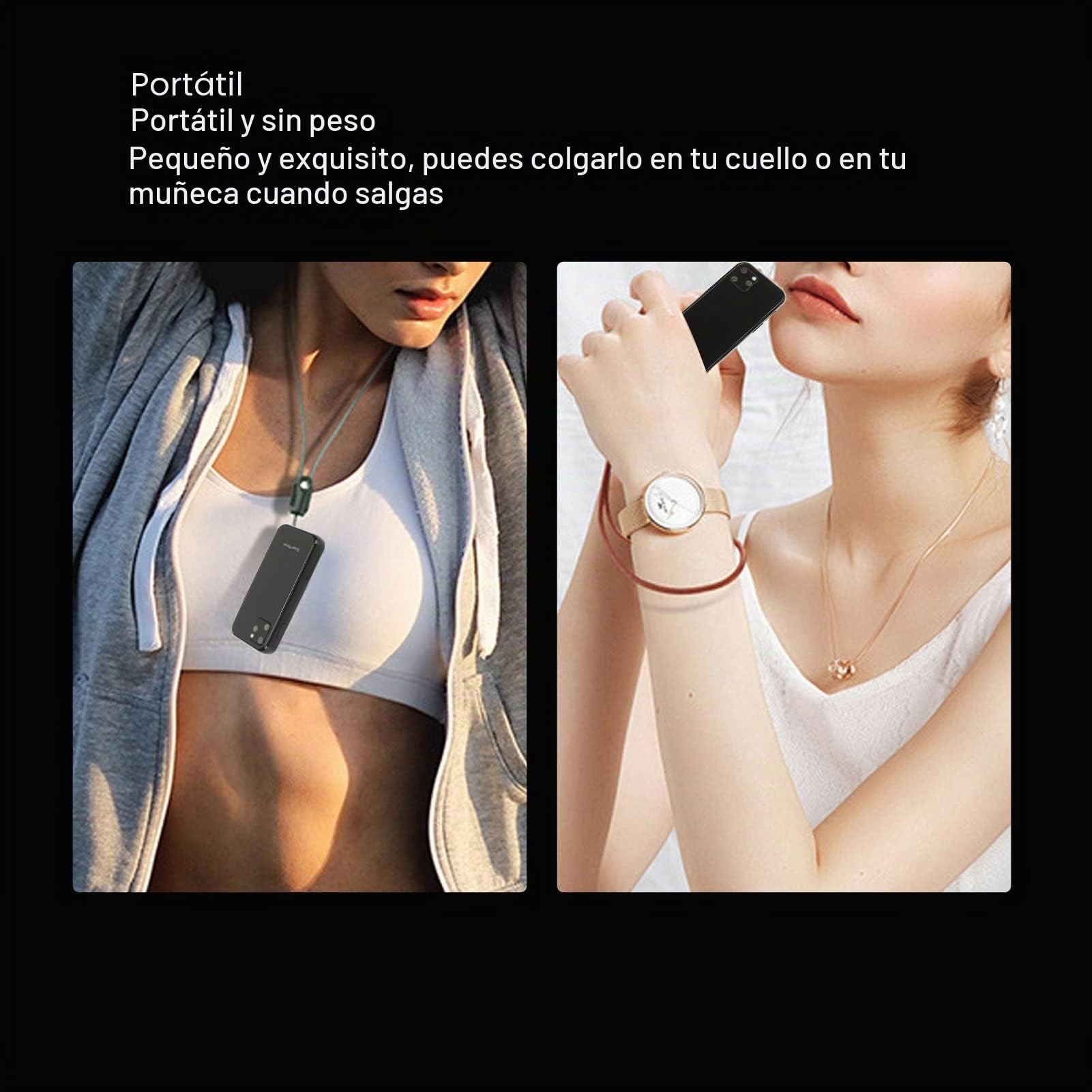 Mini Teléfono Móvil Xs11, Teléfono Pequeño de 2,5 Pulgadas Wifi Gps 1Gb 8Gb Quad Core para Android, Teléfono Móvil Desbloqueado para Estudiantes, Batería Integrada(Negro)