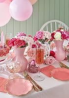 Vista 9 de Paquete de 12 servilletas prémium con forma de pastel, ideales para niños y adultos, con texto en lámina dorada, rosa