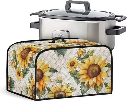 Crock for Pot Covers Oval 6 7 8 qt Sunflower Slow Cooker Cover Kitchen Washable Appliance Cover Protective Slow Cooker