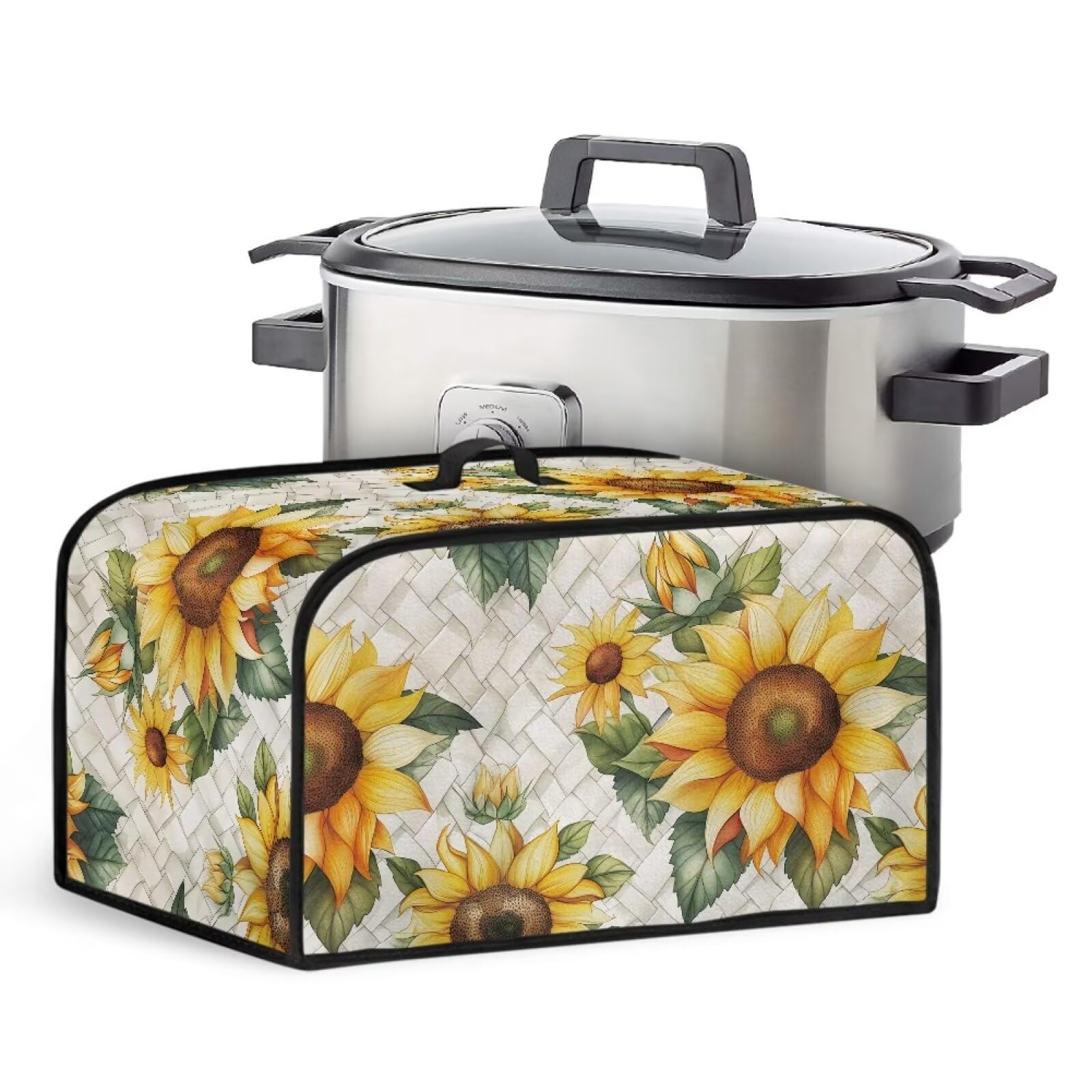 Crock for Pot Covers Oval 6 7 8 qt Sunflower Slow Cooker Cover Kitchen Washable Appliance Cover Protective