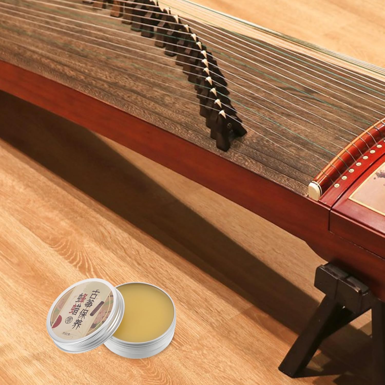 SHOWERORO Beeswax Polish for Wood Instruments Safe Versatile Care for Guzheng Erhu Guitar and Furniture Prevents Cracking Easy to Apply Comprehensive Protection