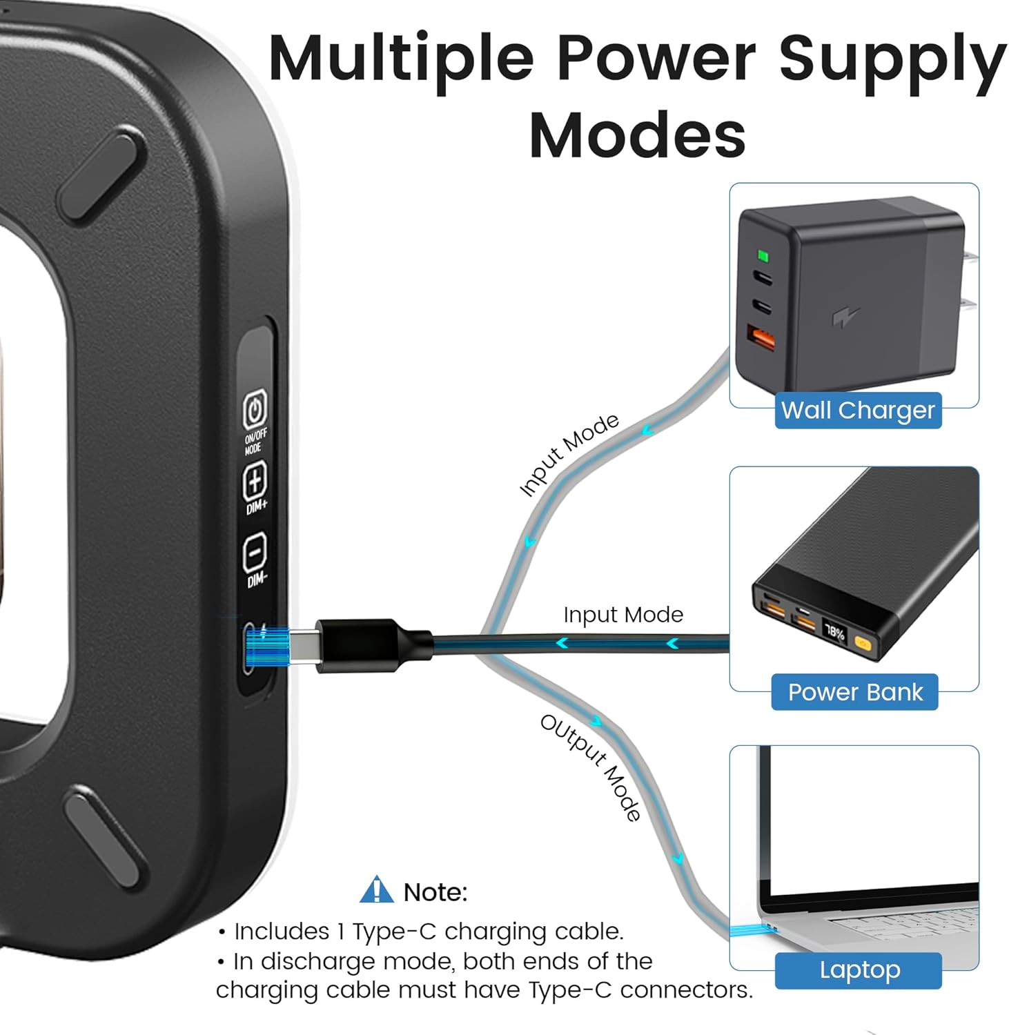 Phone Ring Light for Video Recording, MagSafe Double-Sided Magnetic Phone Light, Handheld LED Selfie Light with Mini Tripod for iPhone, TikTok, YouTube & Makeup