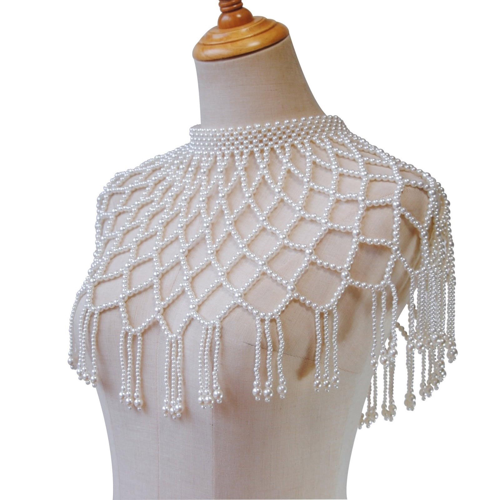 Elegante collar de cadena para el cuerpo, tejido a mano, collar de hombro, joyería corporal que muestra tu accesorio personal de chal