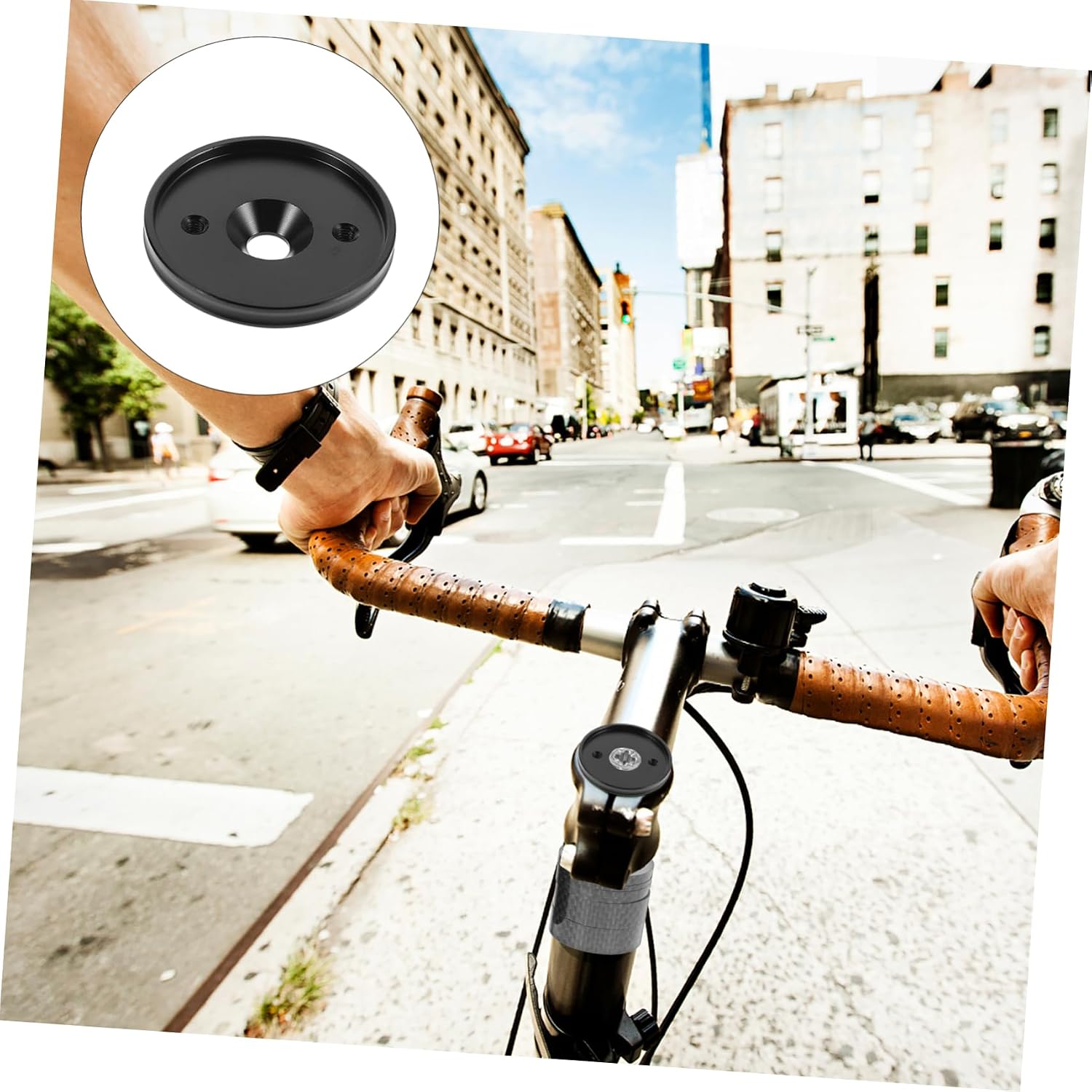 2-Pack Bicycle Computer Mount Stem Riser for Mountain Bikes Aluminum Alloy Handlebar Accessory Mount with Easy Installation for Biking