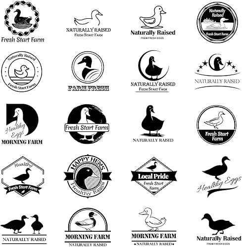 Miniatura 12 de Sellos de huevos para huevos frescos, sello de huevo personalizado y etiqueta de huevo de pato para creaciones de granja y cocina con múltiples