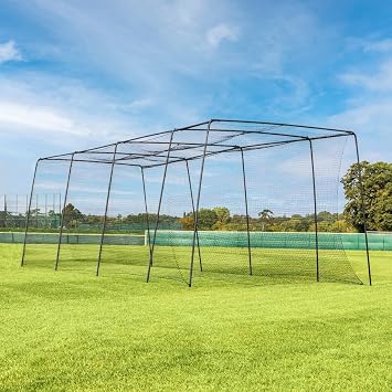 FORTRESS طقم قفص الضرب بالبيسبول شبه المنحرف - قفص كامل ، طقم موصل ، وحزمة صافي متميزة للأداء النهائي!