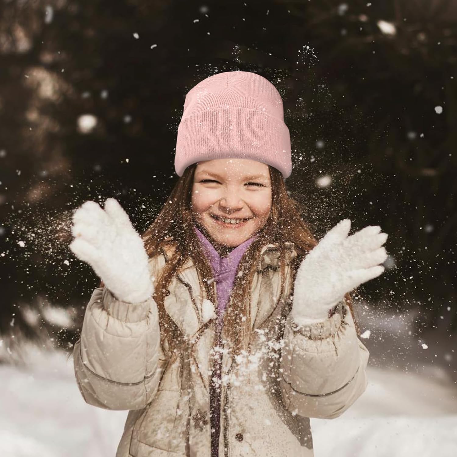 ZOORON Kids Beanie Boys Girls Beanies Children Winter Hats Children Knit Warm Caps Kids Soft Beanie Cap - Image 4